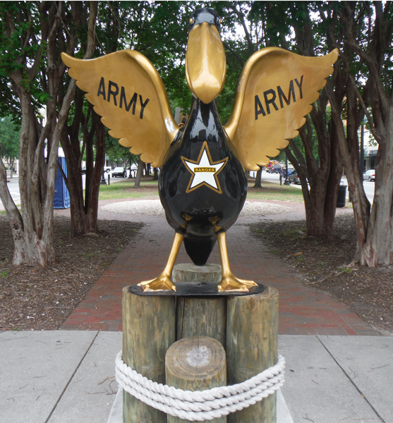 U.S. Army pelican statue